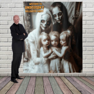 Tenture Décor de fond suspendu Halloween pour famille de z
