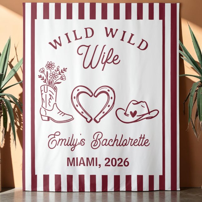 Tenture Décor de fond Western pour l'enterrement de vie de (Créateur téléchargé)