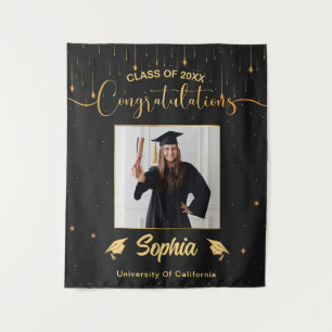 Tenture Décor de la fête de graduation personnalisée 202X,