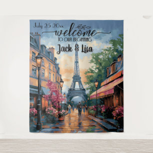 Tenture Décor de mariage Élégance Jardin Eiffel