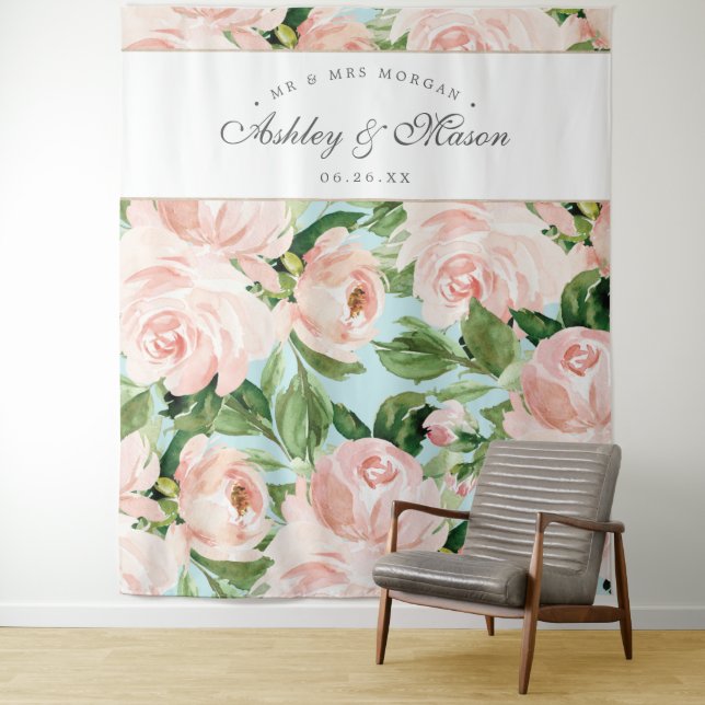 Tenture Décor de mariage Shabby Chic Photobooth (En situation)