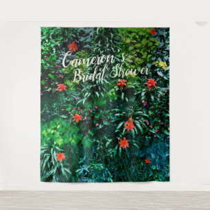 Tenture Décor de mariage tropical pour la douche de la mar
