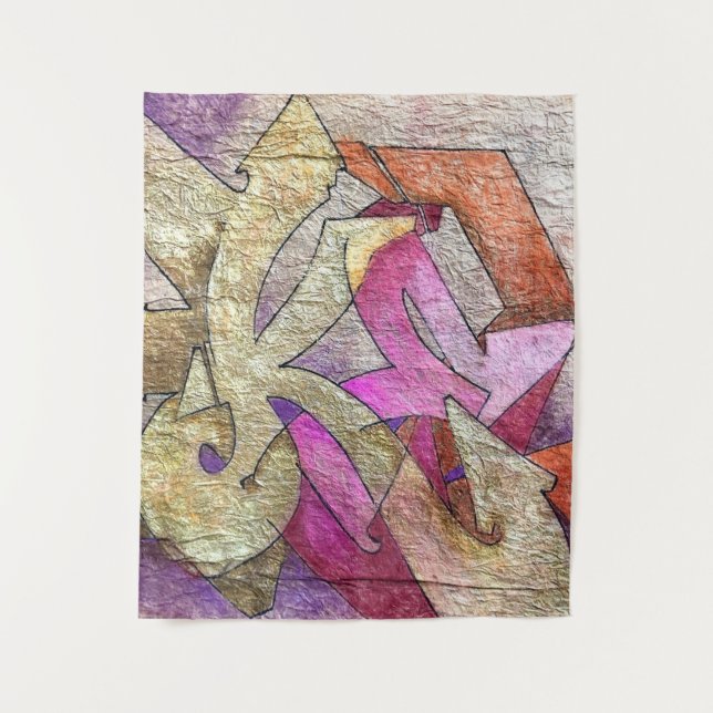 Tenture Décor d'or pour graffiti Kel1st (Devant)