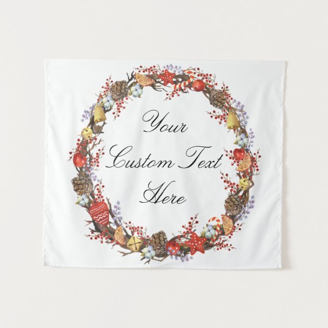 Tenture Décor du stand photo, Mariage de Noël Retour (Devant (Horizontal))