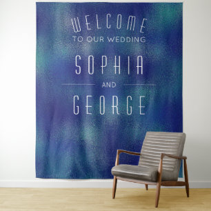 Tenture Décor Mariage moderne à huile métallique