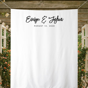 Tenture Décor minimaliste de réception de mariage