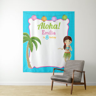 Tenture Décor photo de fête d'anniversaire Luau Hawaïen