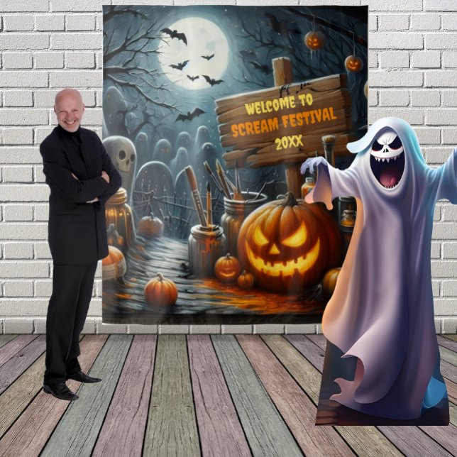 Tenture Décor suspendu de cimetière effrayant Halloween (Créateur téléchargé)