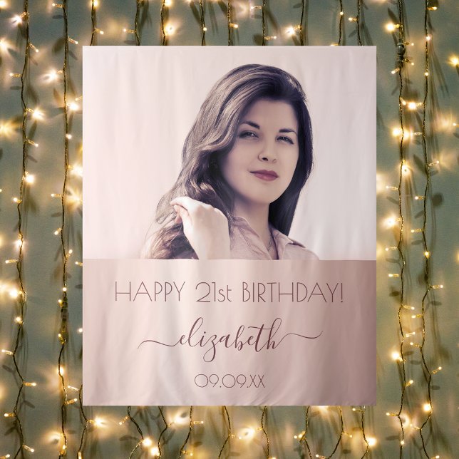 Tenture Décoration de fête d'anniversaire personnalisée ro (Créateur téléchargé)