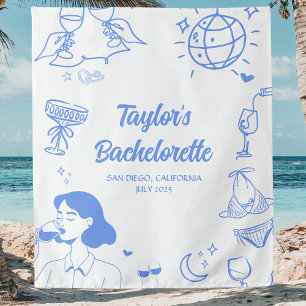 Tenture Décoration de fête de bachelorette de plage côtièr