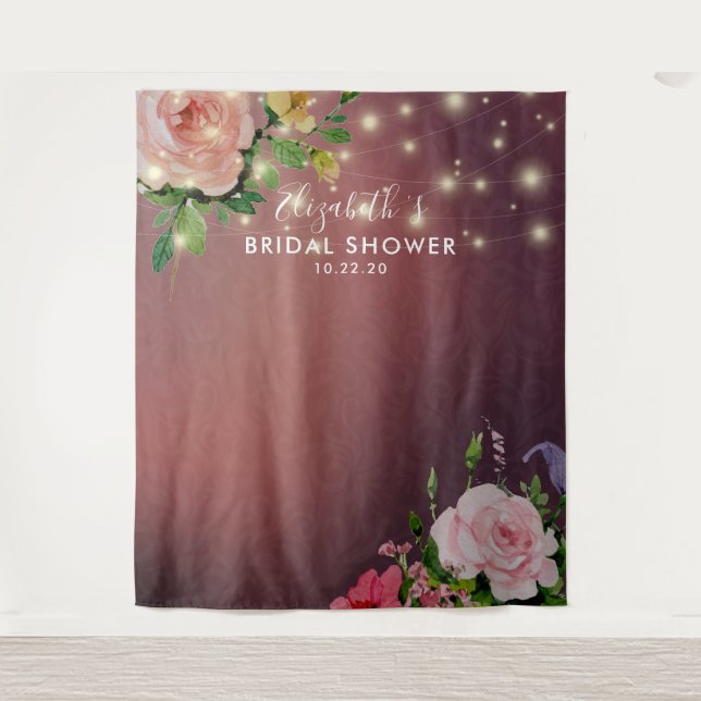 Tenture Décoration de fleurs pour fond de photo de douche  (Devant)