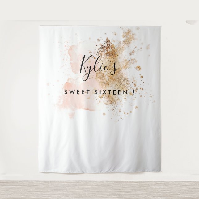 Tenture Décoration de fond pour photobooth d'anniversaire  (Devant)