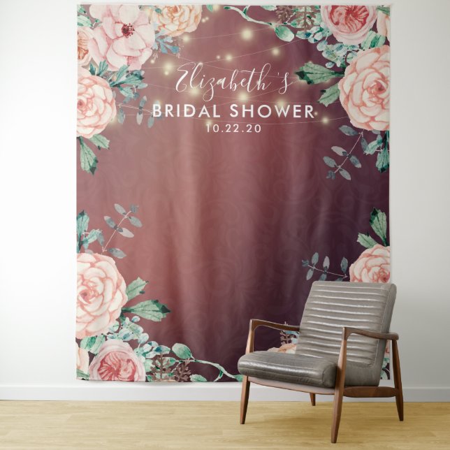 Tenture Décoration de fond pour photos de douche de mariée (En situation)