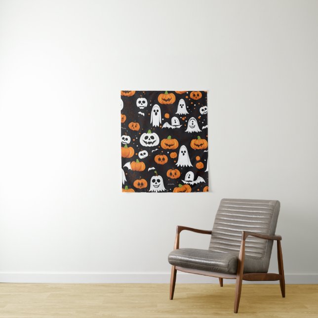 Tenture décoration d'halloween (En situation)