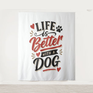 Tenture Décoration murale pour amateur de chiens - La vie
