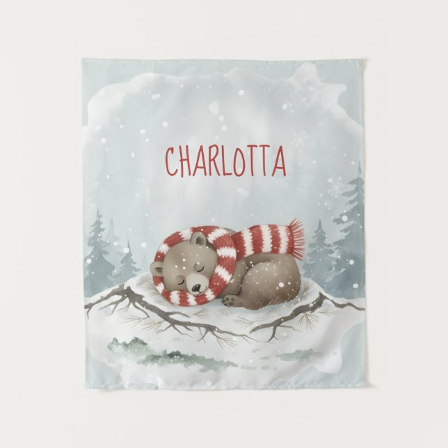 Tenture Décoration personnalisée pour bébé, Chambre de Sle (Devant)