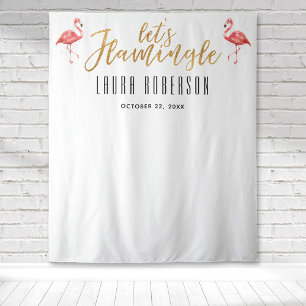 Tenture Décoration pour Baby Shower Flamant Rose