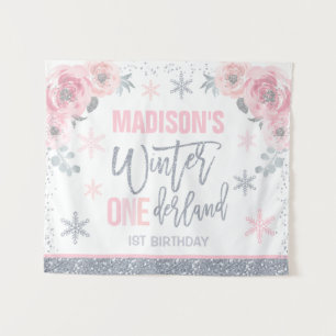 Tenture Décorations d'anniversaire 1 an Winter ONEderland 