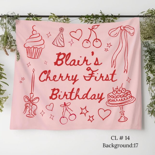 Tenture Décorations pour le premier anniversaire sur le th (Créateur téléchargé)