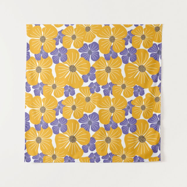 Tenture Decorative beautiful abstract modern style floral  (Devant)
