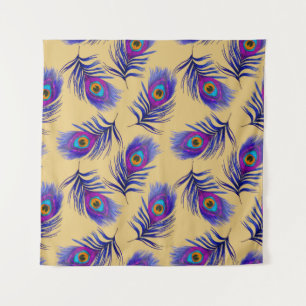 Tenture Decorative seamless pattern with beautiful peacock