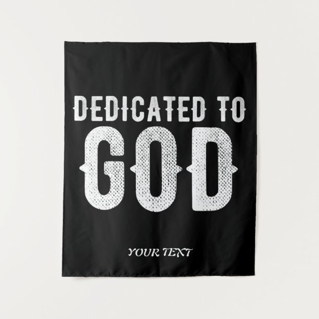 TENTURE DÉDIÉ À DIEU BLANC PERSONNALISABLE COOL (Devant)