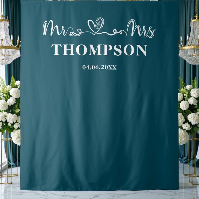 Tenture Deep Teal | M et Mme Élégant Fond Simple (Créateur téléchargé)