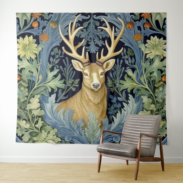 Tenture Deer Art nouveau (En situation (horizontale))