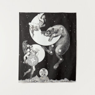 Tenture Déesse lunaire céleste antique et ours Ursa Major