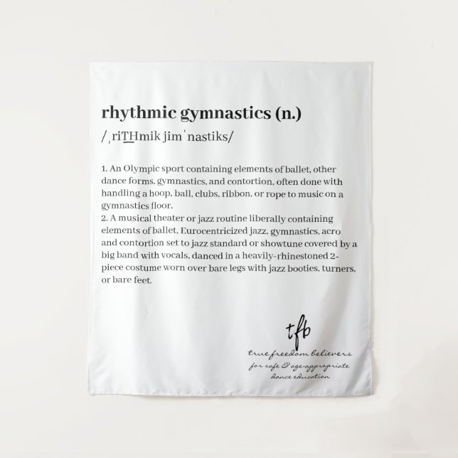 Tenture Définition de la gymnastique rythmique (Devant)