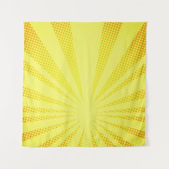 Tenture dégradé arrière - plan jaune rétro (Devant)