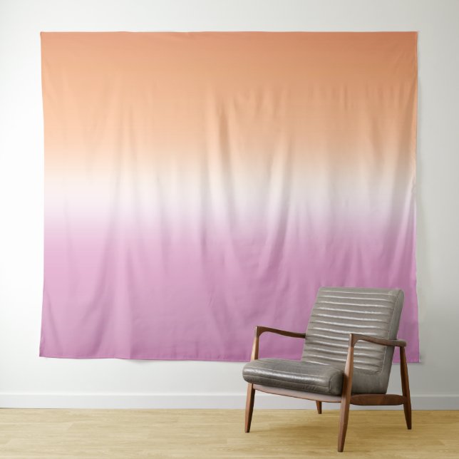 Tenture Dégradé de drapeau de fierté de mariage lesbien à  (En situation (horizontale))