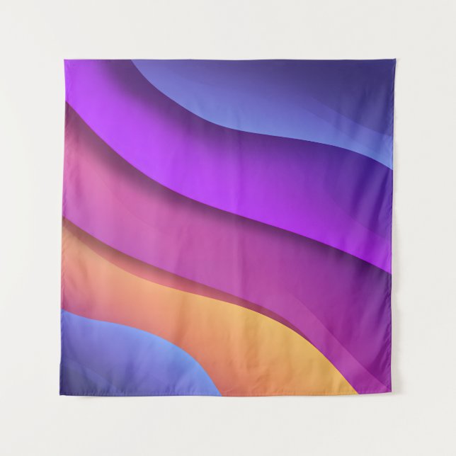 Tenture Dégradé d'onde vibrant (Devant)