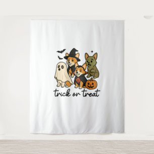 Tenture déguisement d'Halloween pour corgi