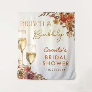 Tenture Déjeuner bohème floral et douche de mariée pétilla