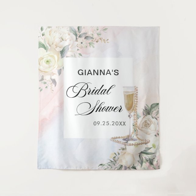 Tenture Déjeuner Floral Et Mariage À Bulles (Devant)