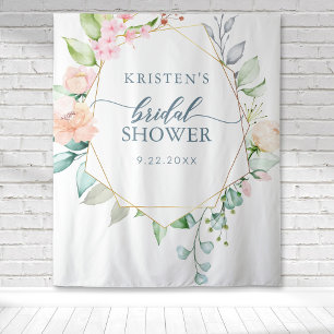 Tenture Délicieux mariage géométrique floral pastel aquare
