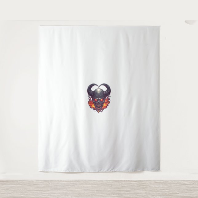 Tenture Demon Skull Firestorm (Devant)