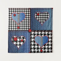 Denim Patchwork : Motif en tissu transparent