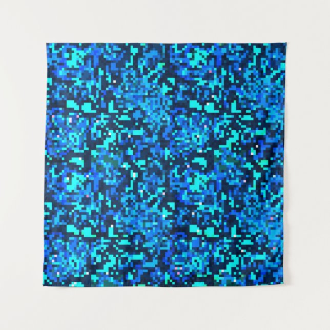 Tenture Denim seamless pattern. Denim floral background. B (Devant)