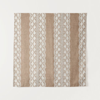 Tenture Dentelle off-White : Burlap Texture