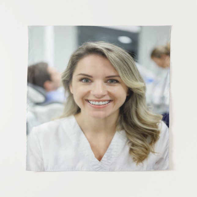 Tenture Dentist Photo Customize Personalize (Devant)