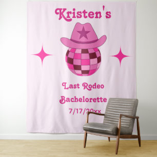 Tenture Dernier Rodéo Décor de Fille Cowgirl Disco