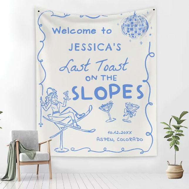 Tenture Dernier Toast Sur Les Pistes Week-end Enterrement  (Créateur téléchargé)