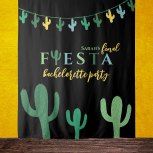 Tenture Dernière photo de la Fiesta Cactus Bachelorette