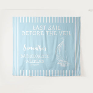 Tenture Dernière voile de fête de bachelor de voilier naut