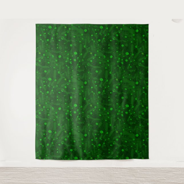 Tenture Des éclaboussures de peinture vert clair. (Devant)