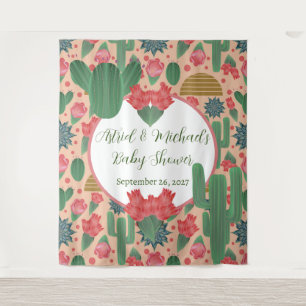 Tenture Desert Blush rose Girl Baby shower