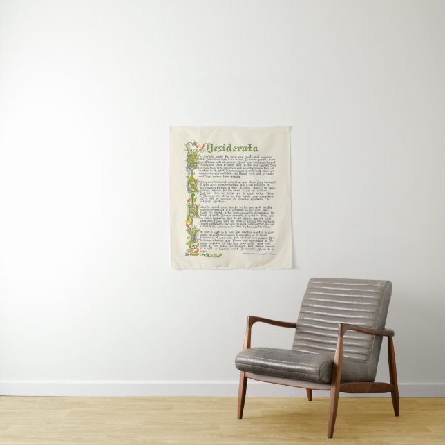 Tenture Desiderata Prose par M Ehrmann (En situation)