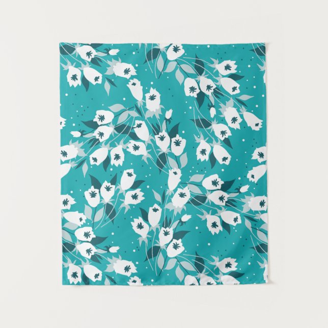 Tenture Design d'art botanique Motif élégant à la fleur de (Devant)